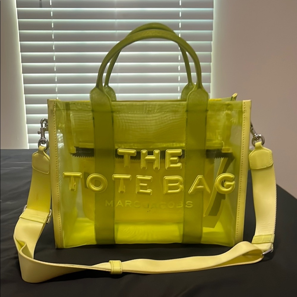 Marc Jacobs Yellow Transparent Tote Bag